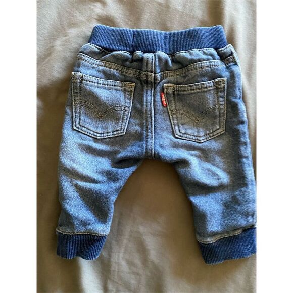 Levi's Baby Denim Jogger Jeans Blue 3-6 Months Unisex - Picture 4 of 6